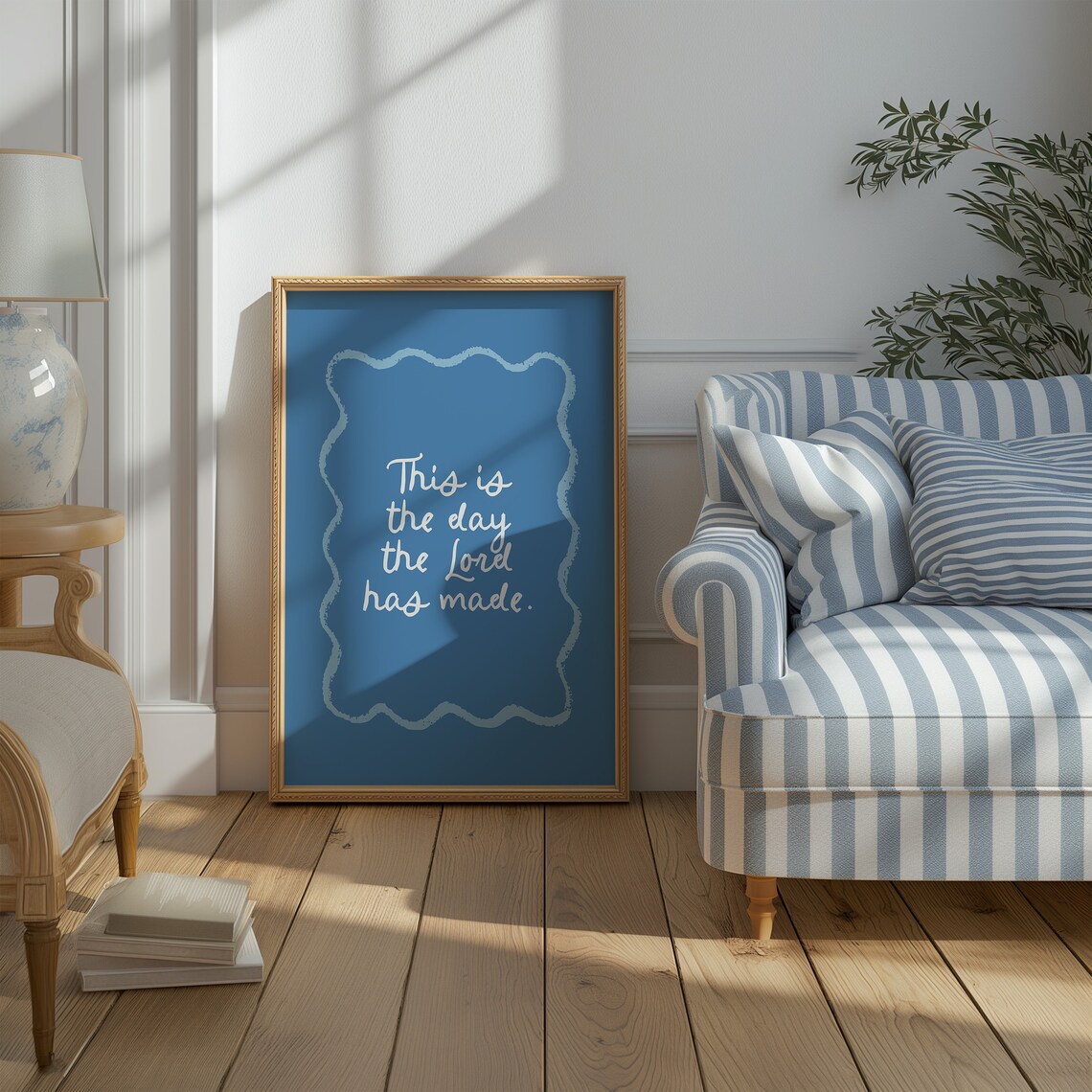 Coastal Christian Bible Verse Quote Art Print - Image 3