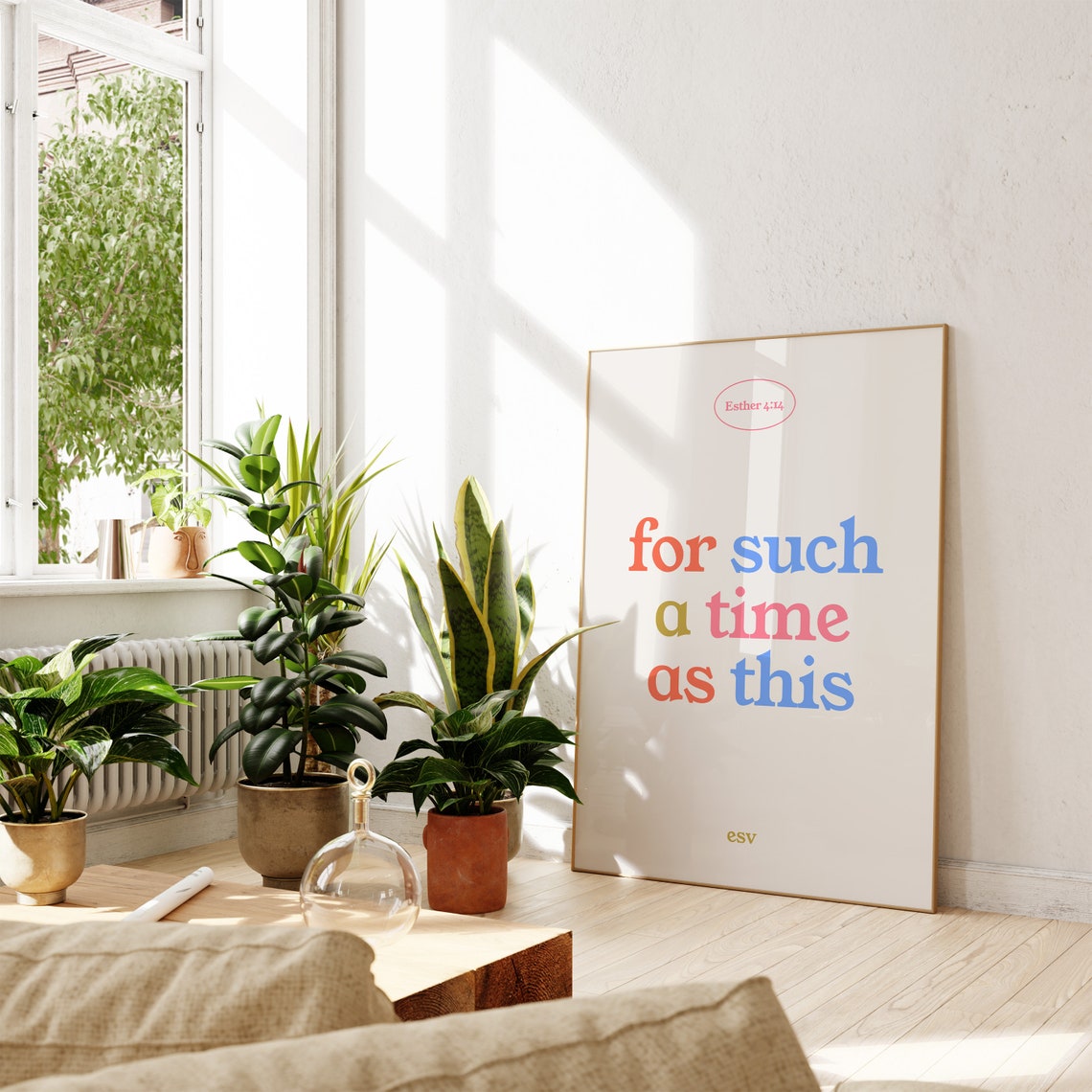 For Such a Time as This Esther 4 14 Colorful Typography Poster - Image 4