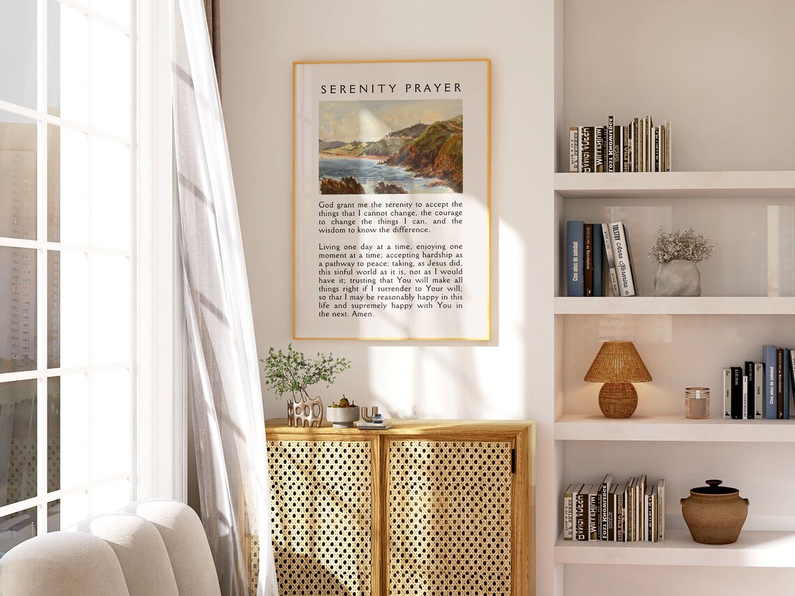 Christian Serenity Prayer Landscape Poster Print - Image 3