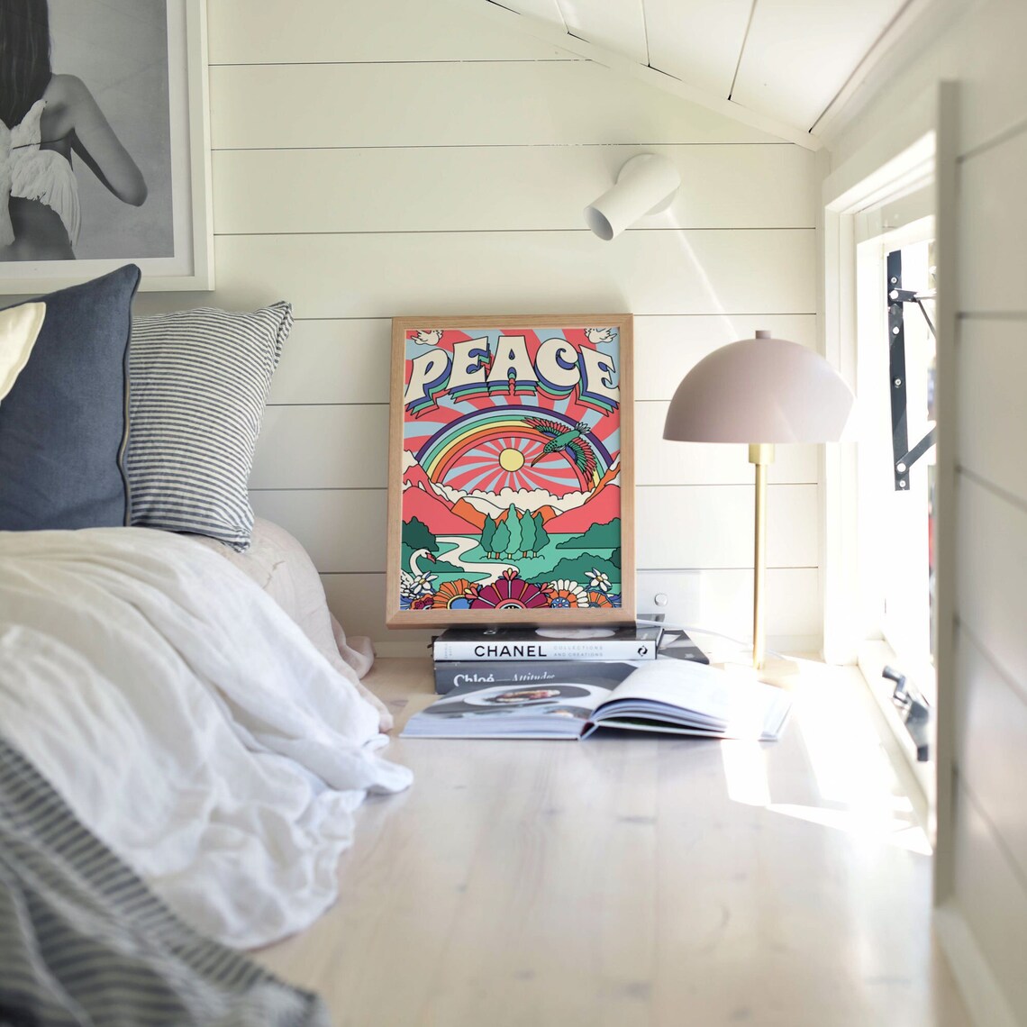 Peace 70s Vintage Poster, Boho Bedroom Wall Art - Image 6