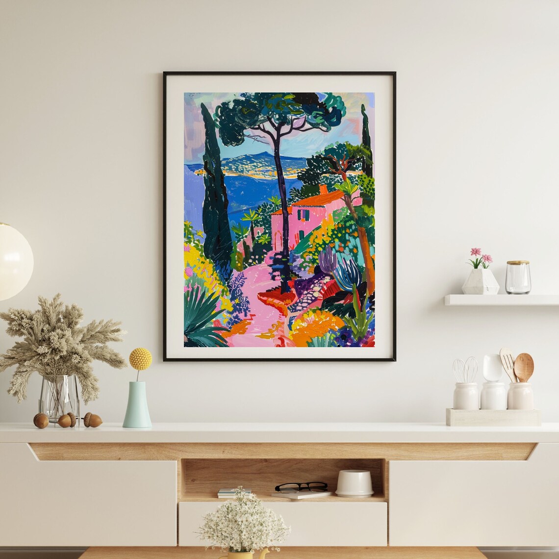 Pink House, Matisse-Inspired Mid-Century Art Print - Image 8