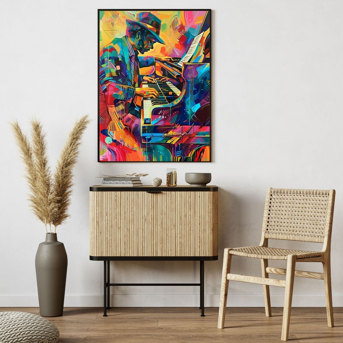 Rainbow Musician Pop Art Poster 70s Retro Home Decor Hippie Home Decor 70s Bedroom Decor 1970s Decor - Image 3