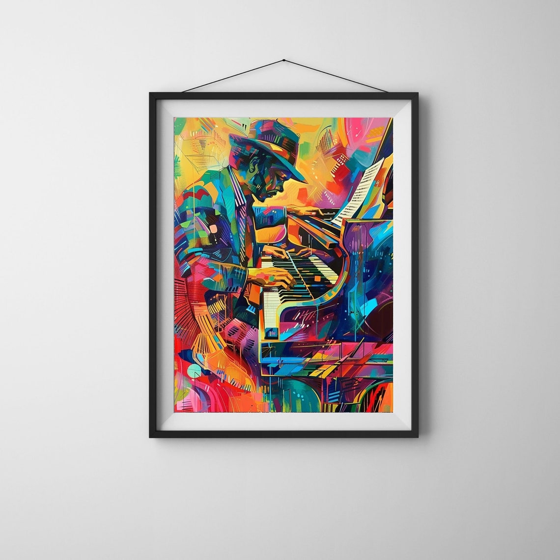 Rainbow Musician Pop Art Poster 70s Retro Home Decor Hippie Home Decor 70s Bedroom Decor 1970s Decor - Image 2