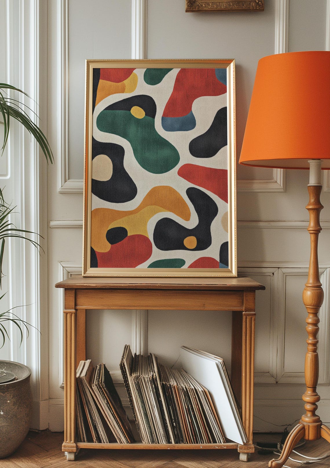 Abstract Modern Art Area Rug Colorful Geometric Patterned Rug For Living Room - Image 2