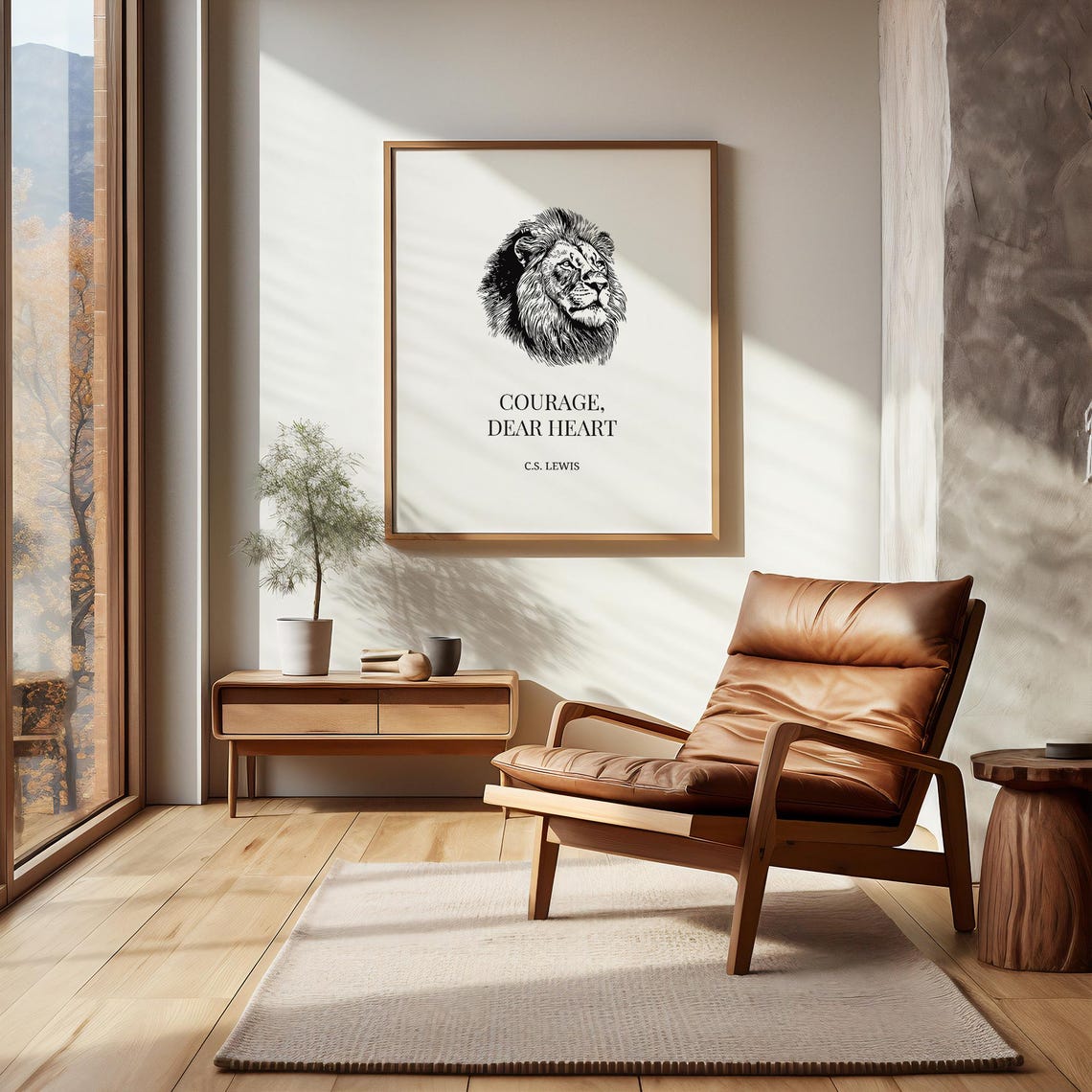 Courage Dear Heart Cs Lewiswall Art Lewis Wall Decor Book Page Inspirational Quote Narnia - Image 3