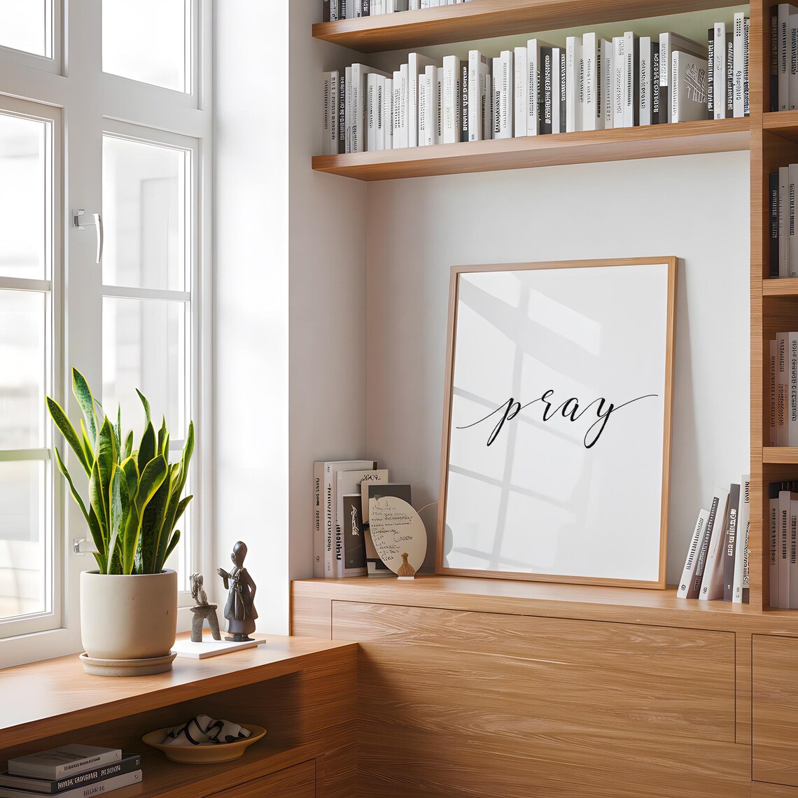 Pray Wall Art Bible Verse Decor Print Scripture Christian - Image 4