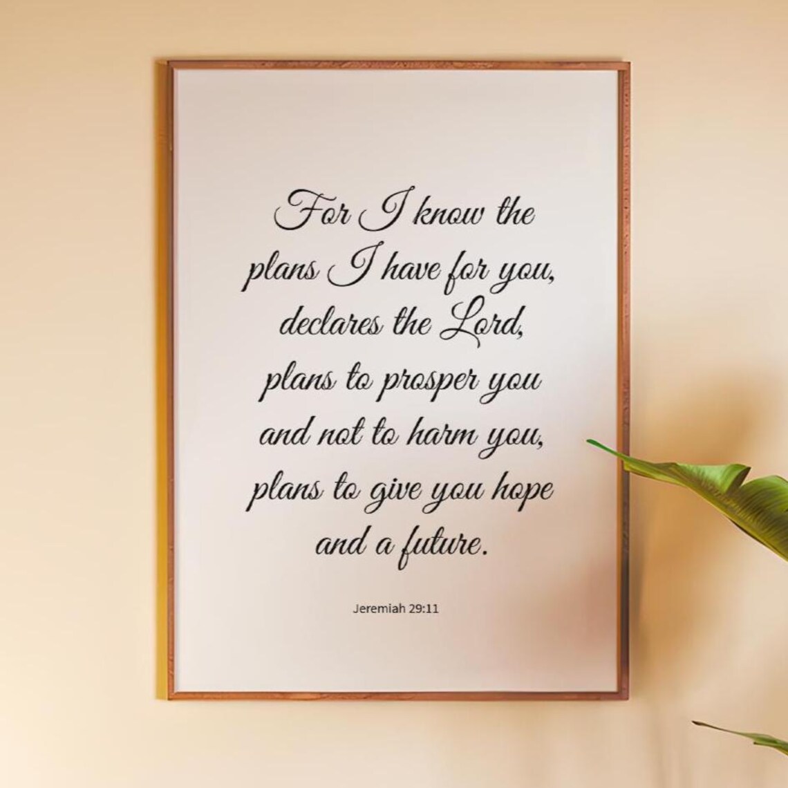 Jeremiah 2911 Wall Art Christian Scripture Bible Verse Hope And Future Quote - Image 6