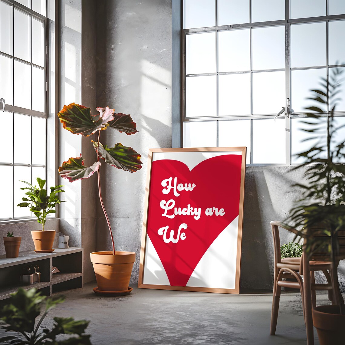 How Lucky Are We, Red Heart Bedroom Decor - Image 2