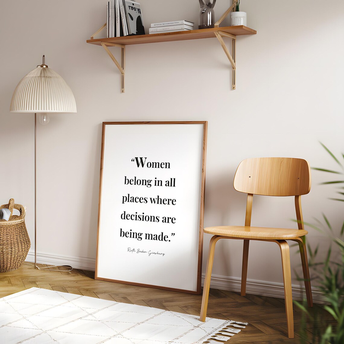 Ruth Bader Ginsburg Women Belong Empowering Feminist Quote Poster - Image 4