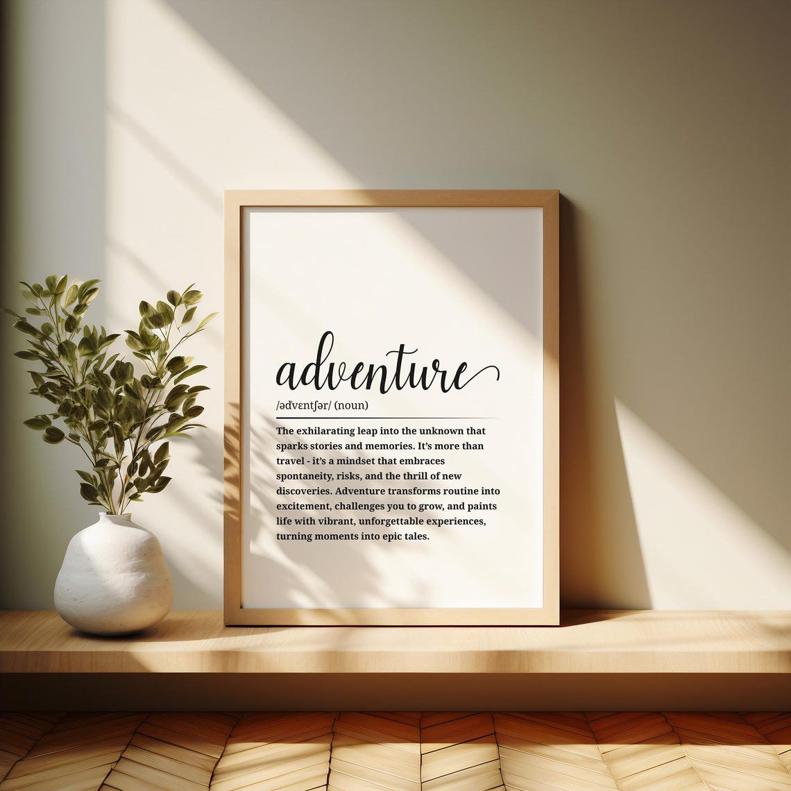 Adventure Awaits Bold Wall Art Black And White Poster Inspire Exploration Decor - Image 5