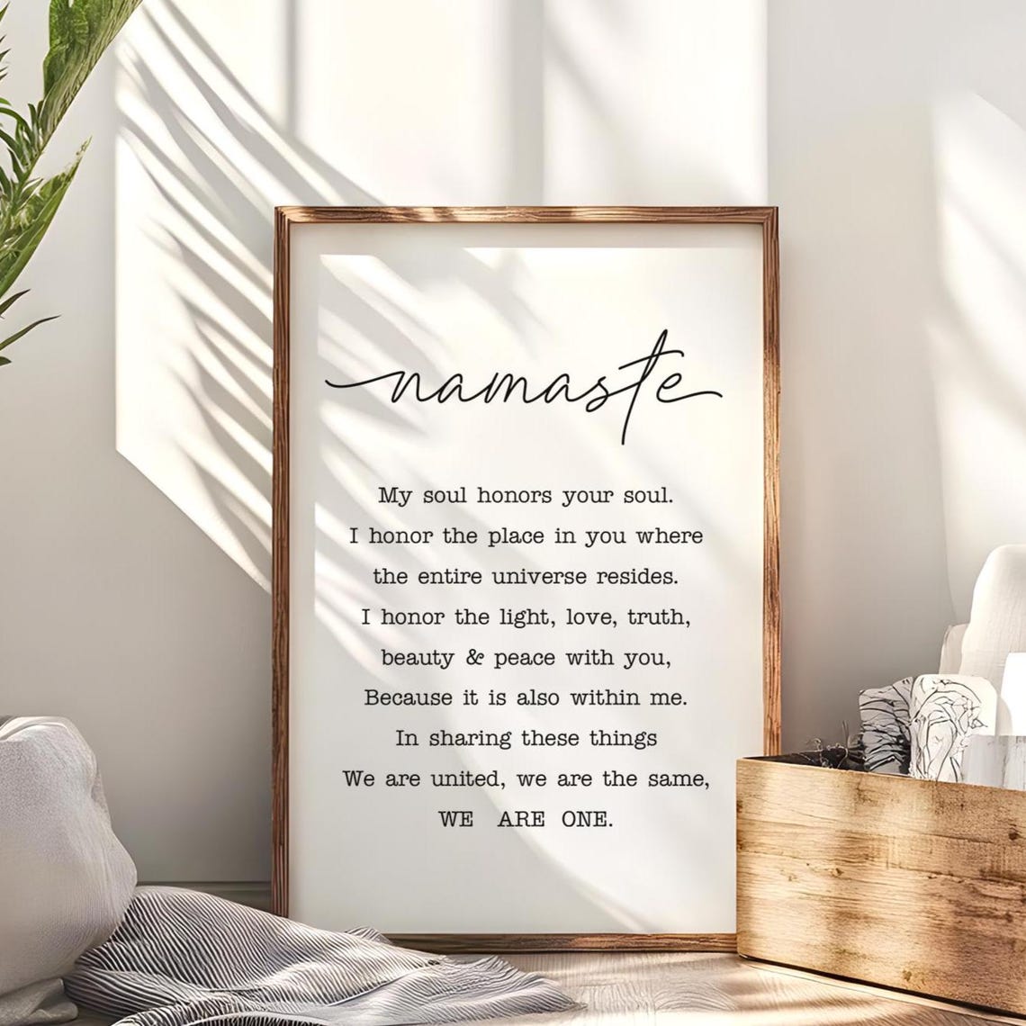 Namaste Definition My Soul Honors Your Soul Yoga Studio Poster