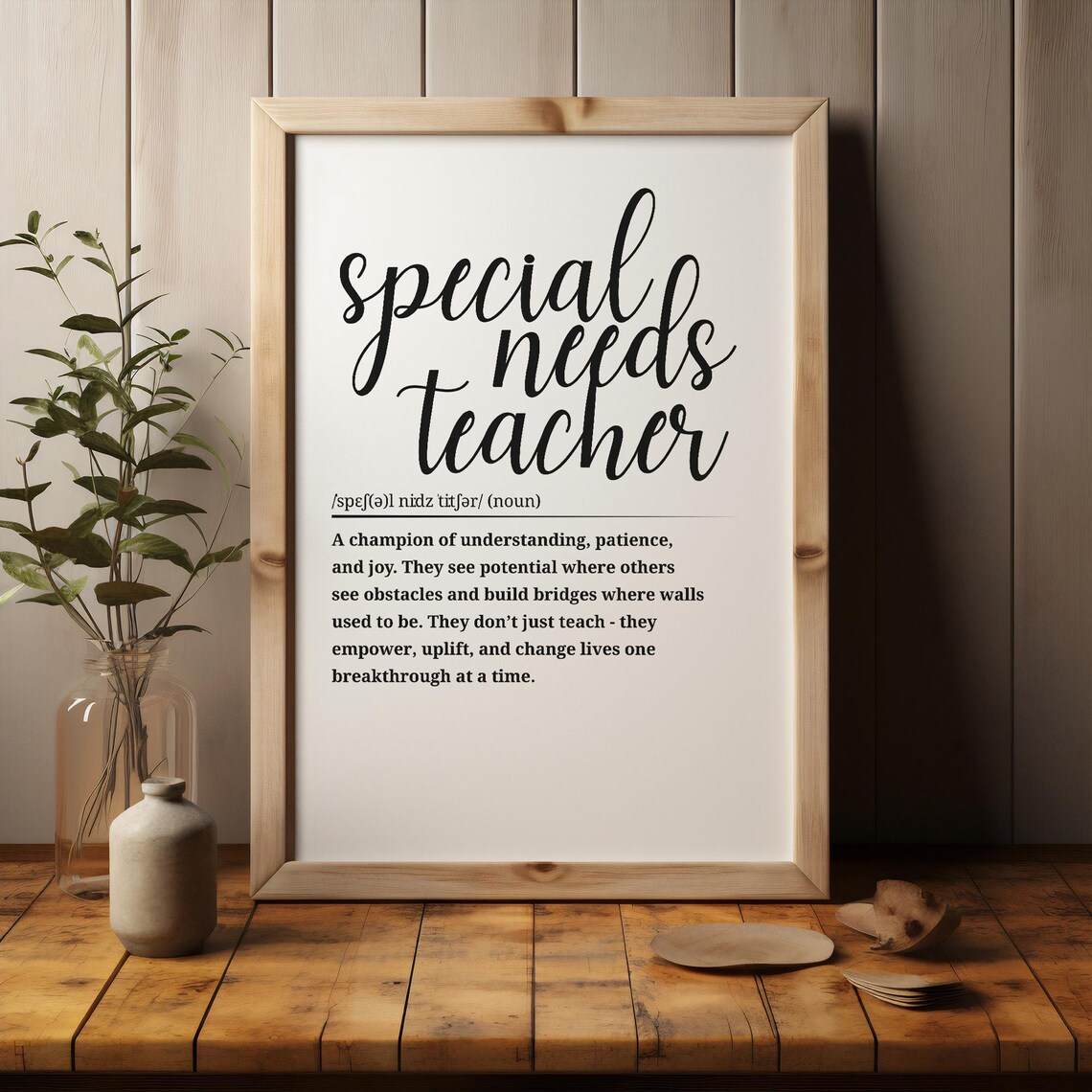 Special Needs Teacher Champion Of Understanding Definition Poster - Image 3