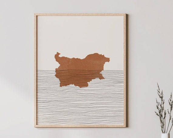 Bulgaria Print Boho Wall Art And Decor Country Travel Poster Map Silhouette