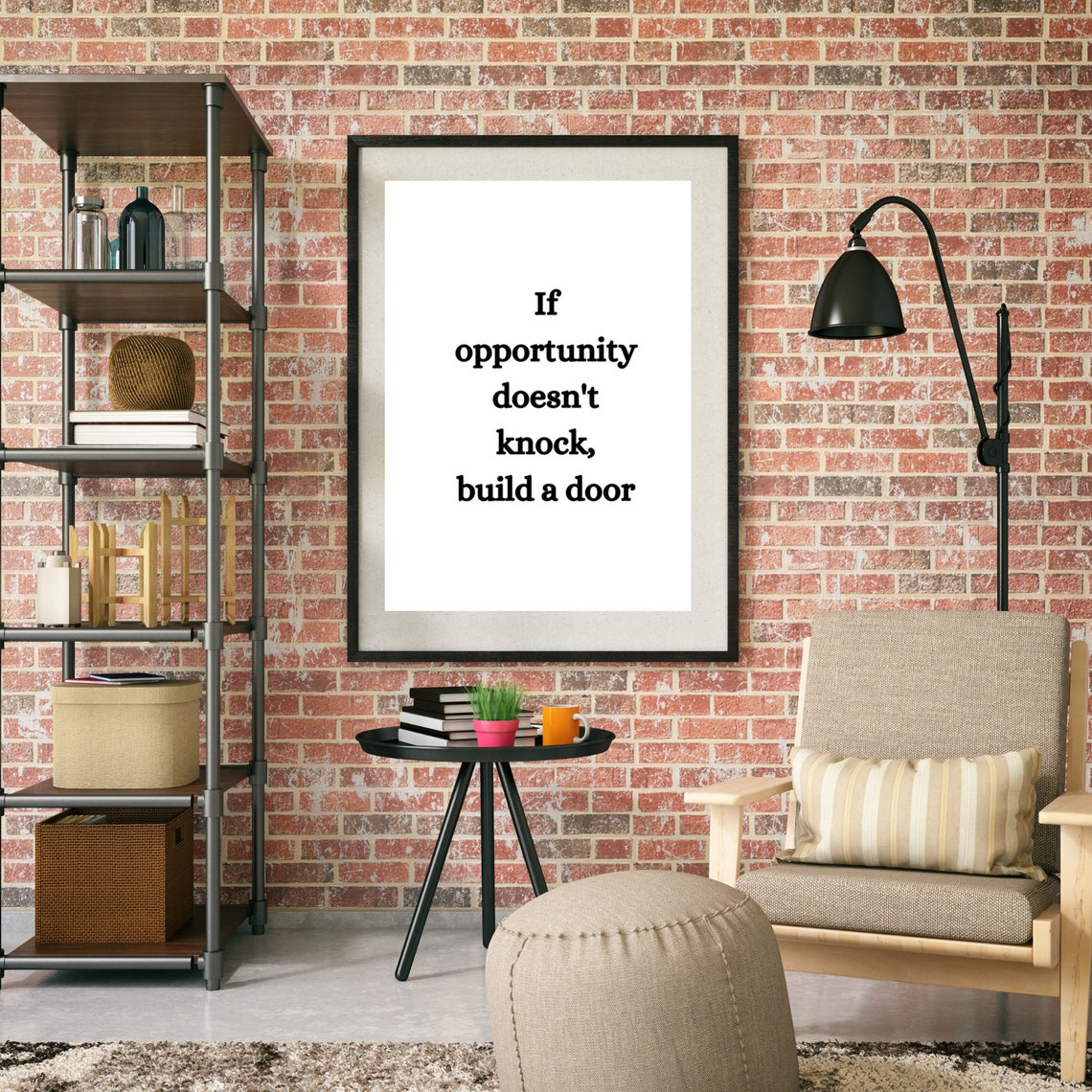 If Opportunity Doesnt Knock Build A Door Motivational Quote Poster - Image 4