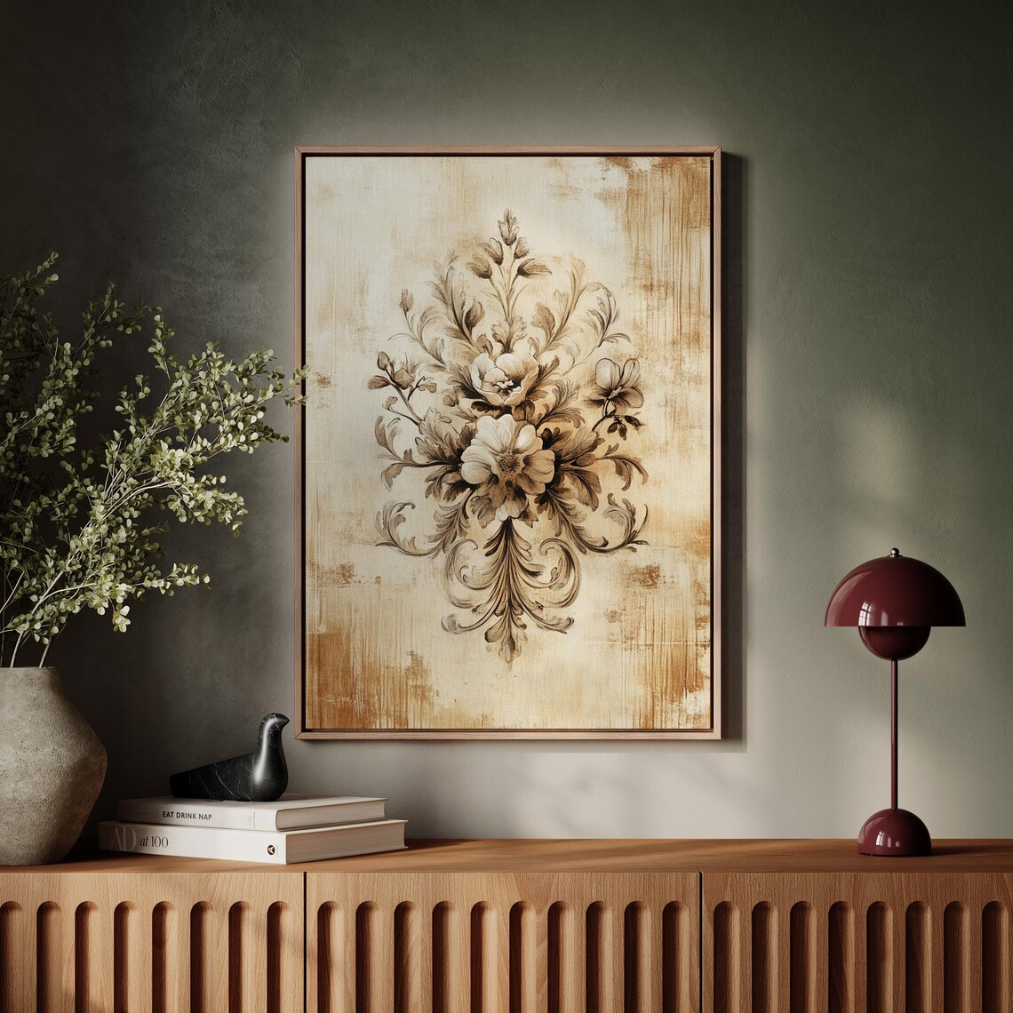 Antique Floral Sepia Botanical Art Print, French Country - Image 5