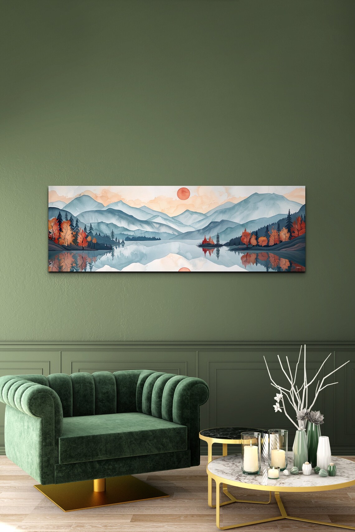 Adirondack Mountains Mid-Century Modern Wall Art Print - Image 7