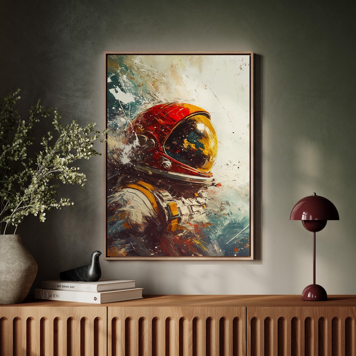 Abstract Astronaut Art Print, Cosmic Brush Strokes - Image 5