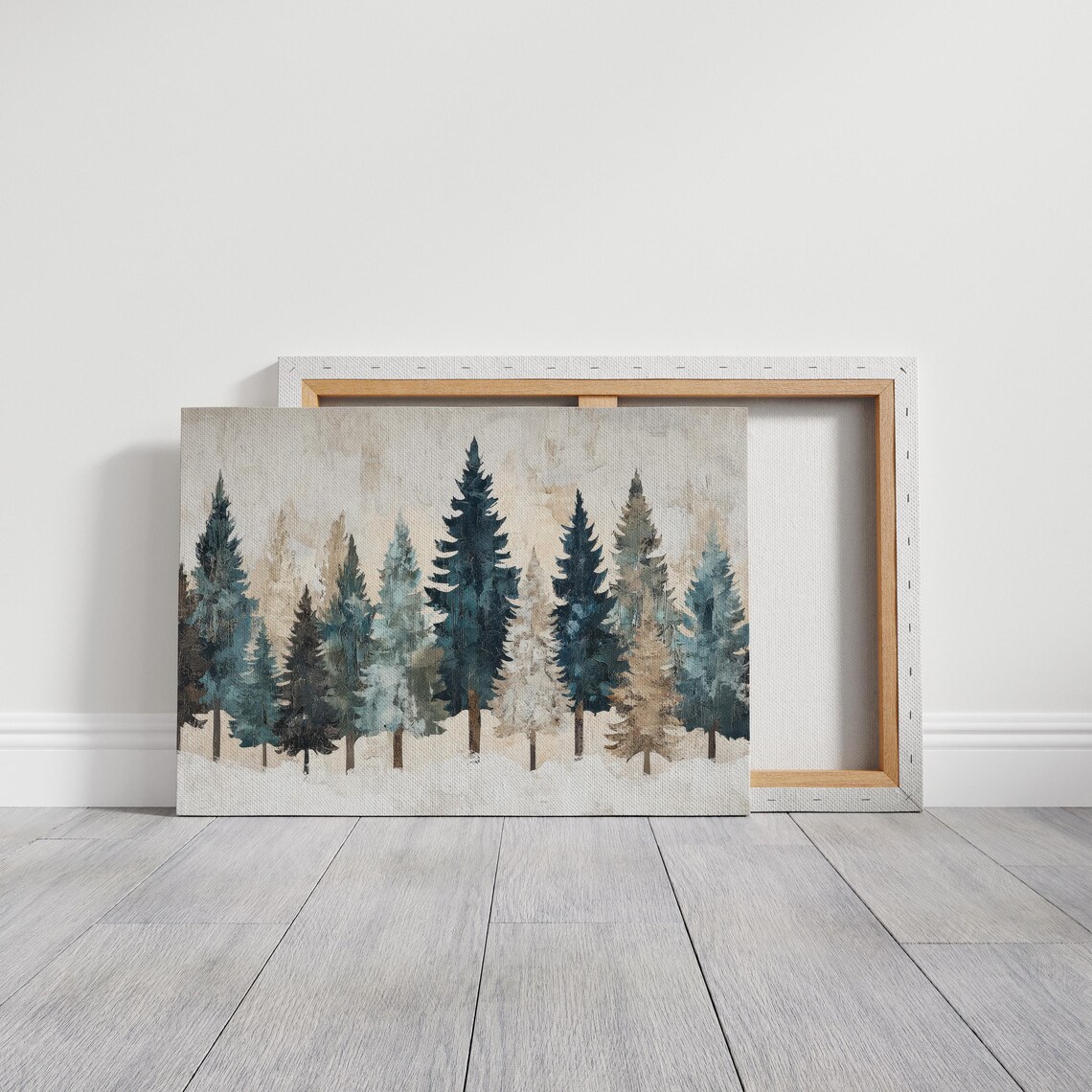 Rustic Primitive Christmas Trees Art Print - Image 7