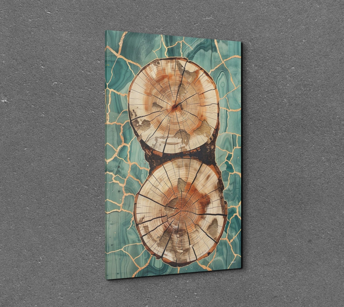 Abstract Tree Ring Nordic Art Print - Image 3