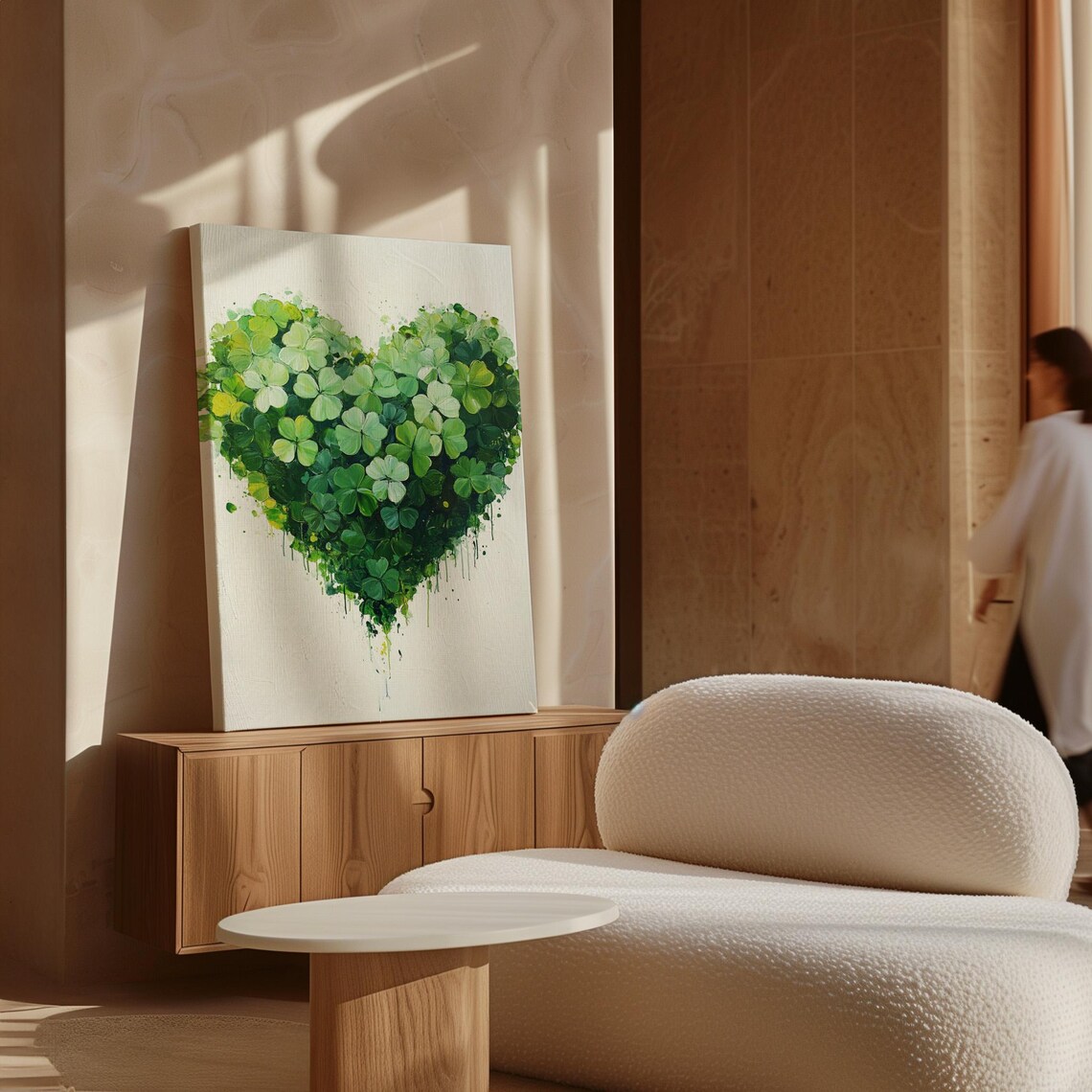 Heart Shaped Clover Art Print, Nature Themed - Image 6