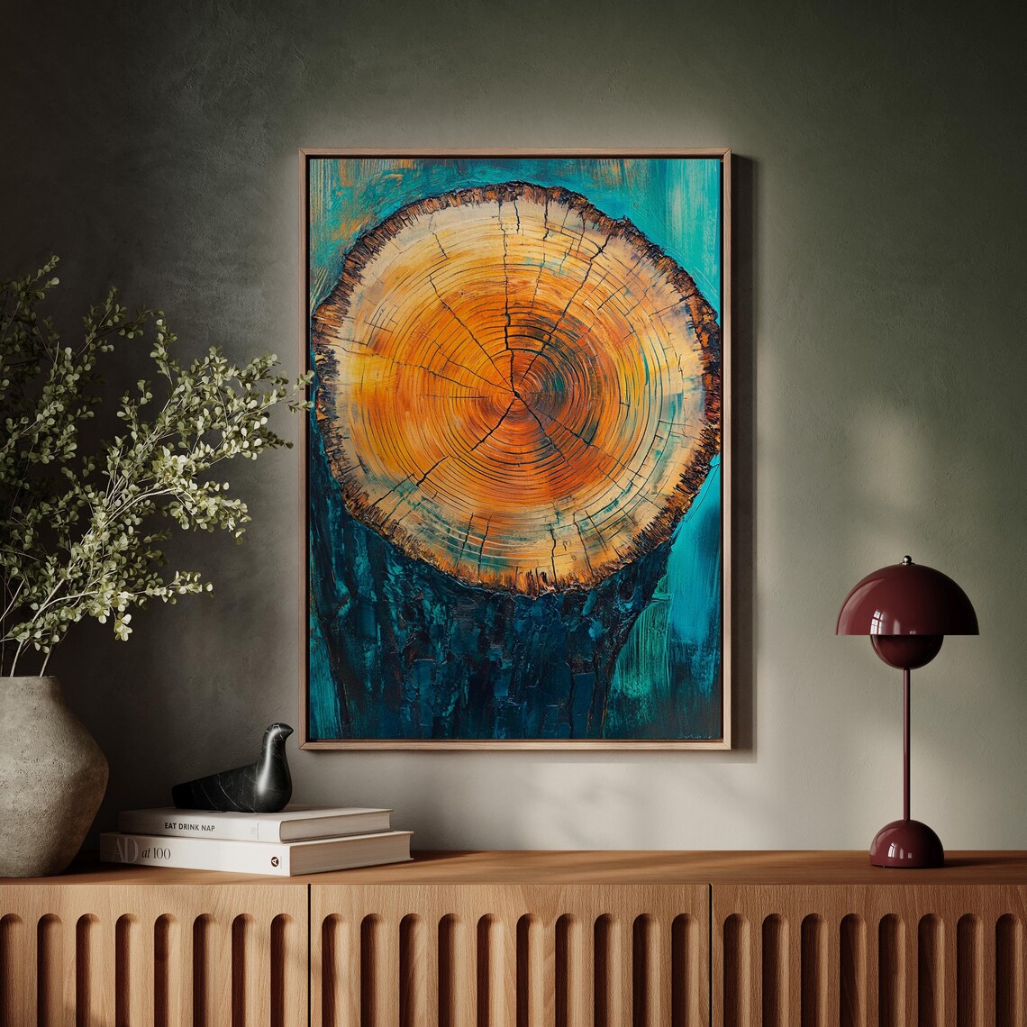 Tree Ring Modern Abstract, Nature Inspired Decor - Image 4