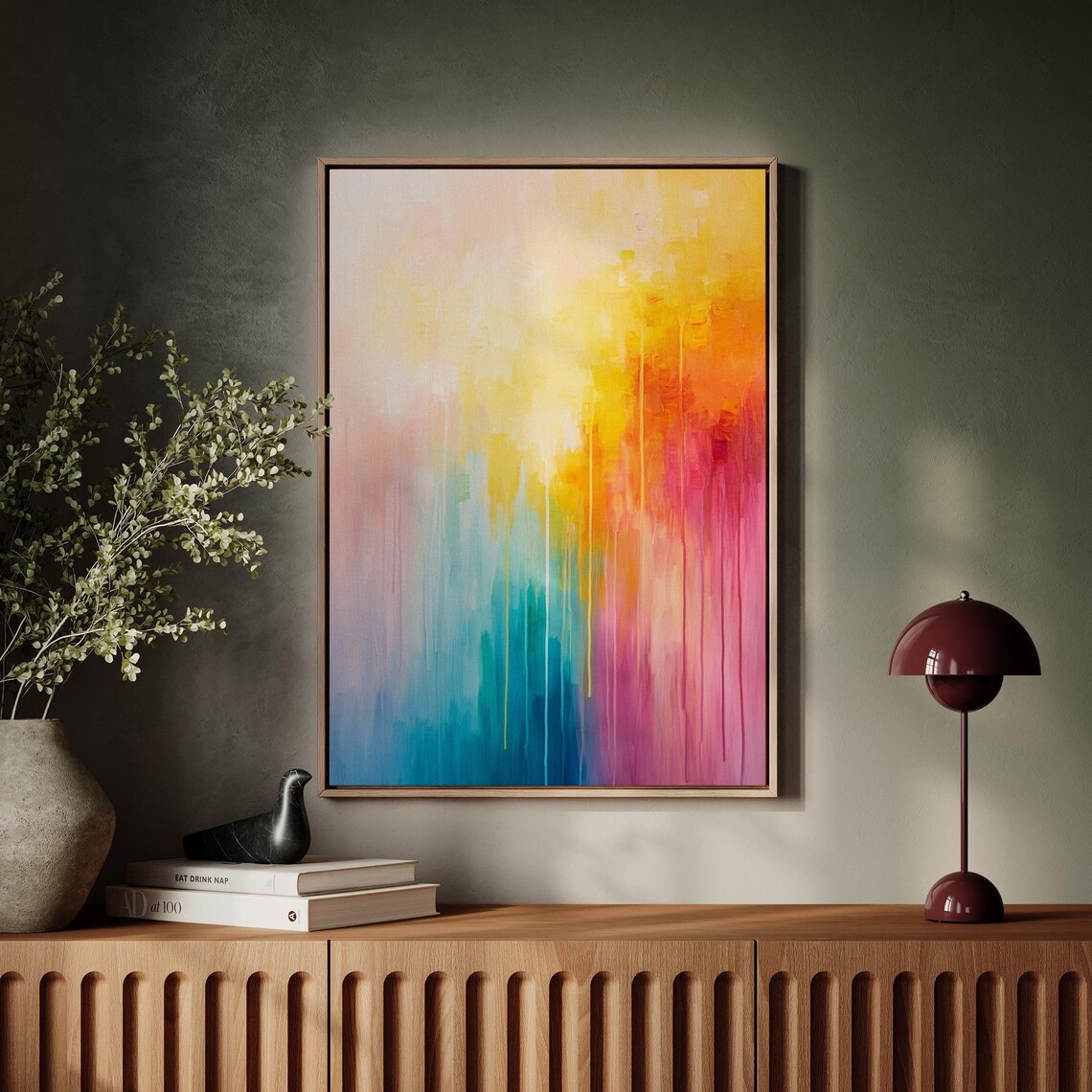 Colorful Abstract Drip Painting, Modern Wall Art - Image 7