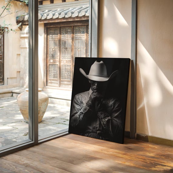 Lone Cowboy In Shadow
