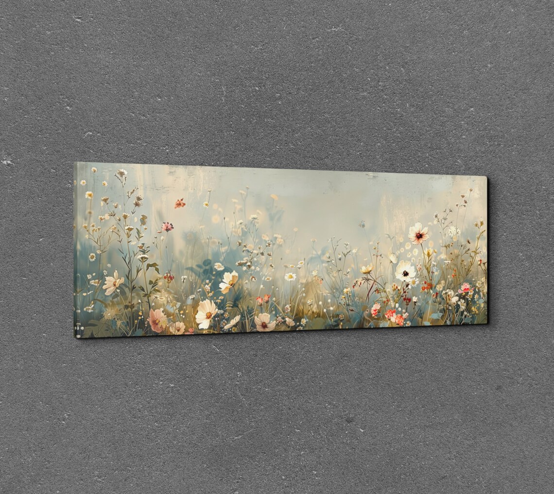 Vintage Wildflower Scene, Nature Art Print - Image 3