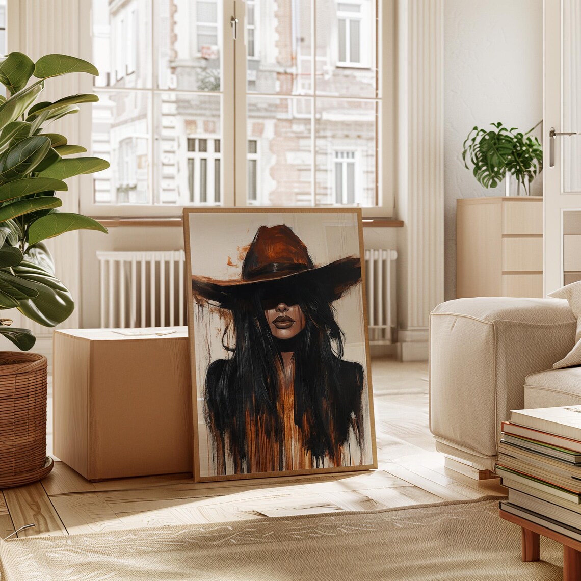 Western Cowgirl, Rustic Country Wall Art Print - Image 2