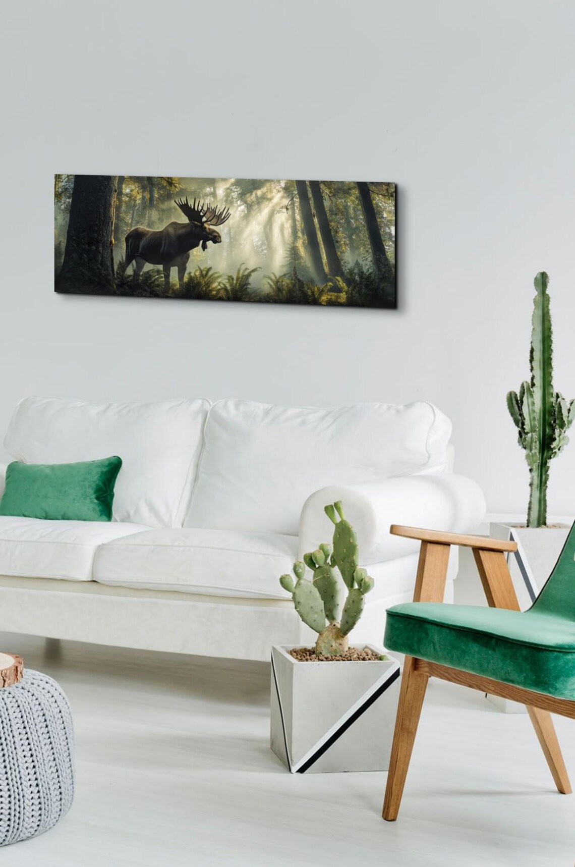 Woodland Moose, Panoramic Wall Art Print - Image 7