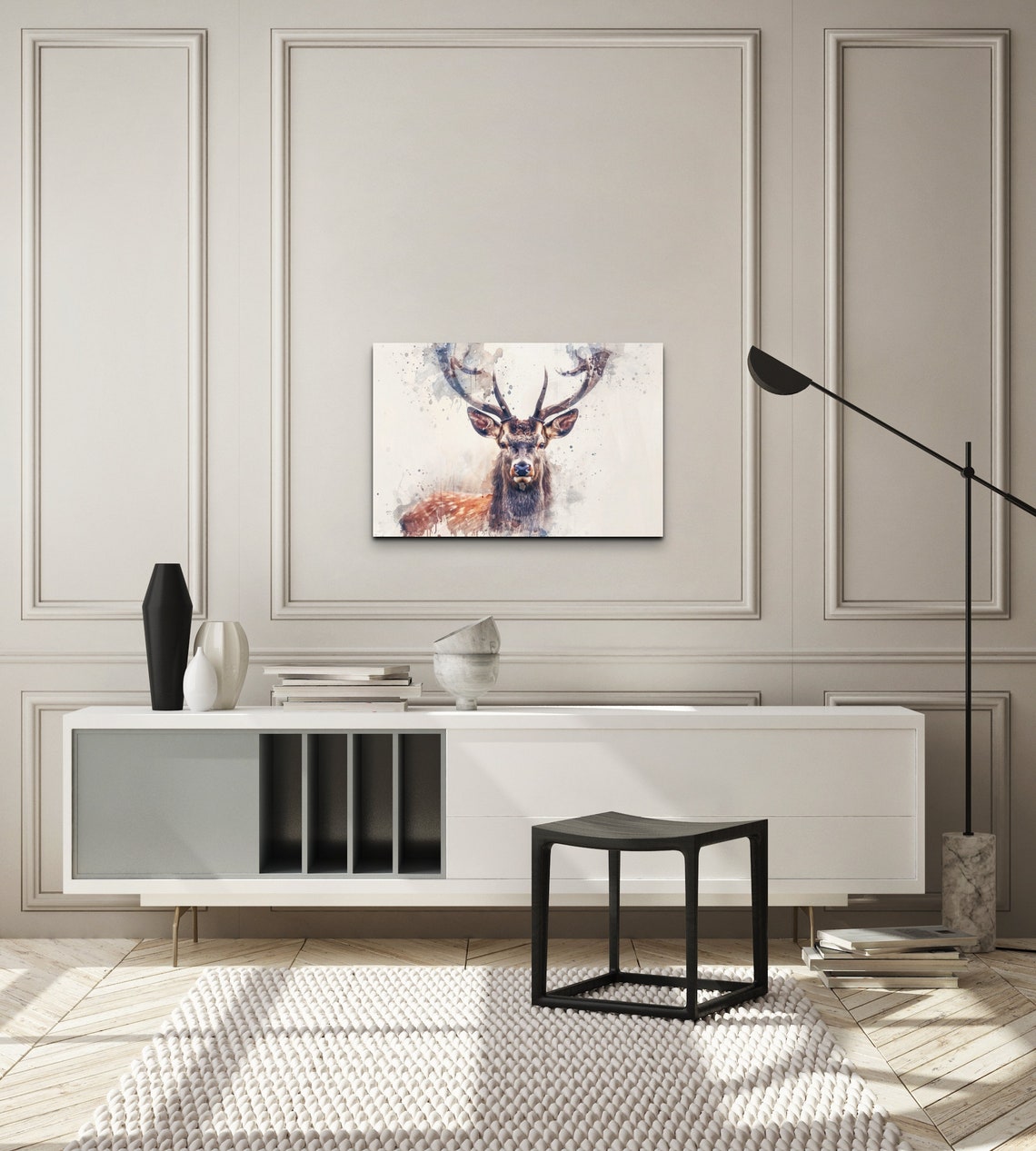 Watercolor Elk Art Print, Deer Wall Art - Image 5