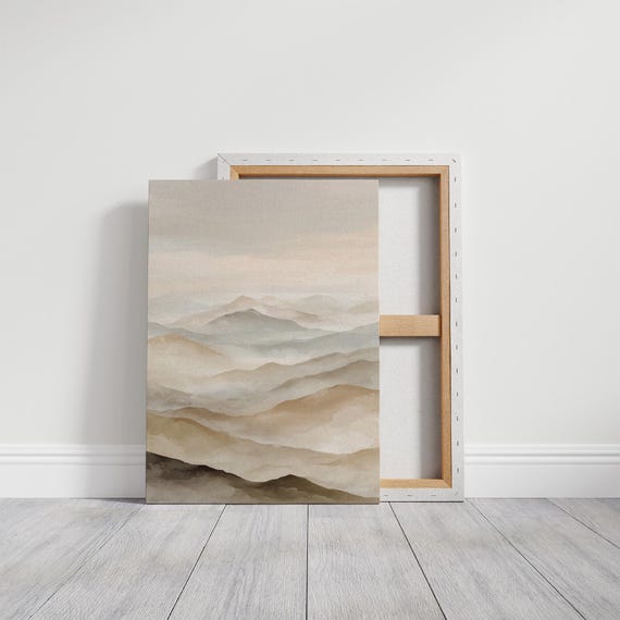 Misty Beige Mountain Serenity
