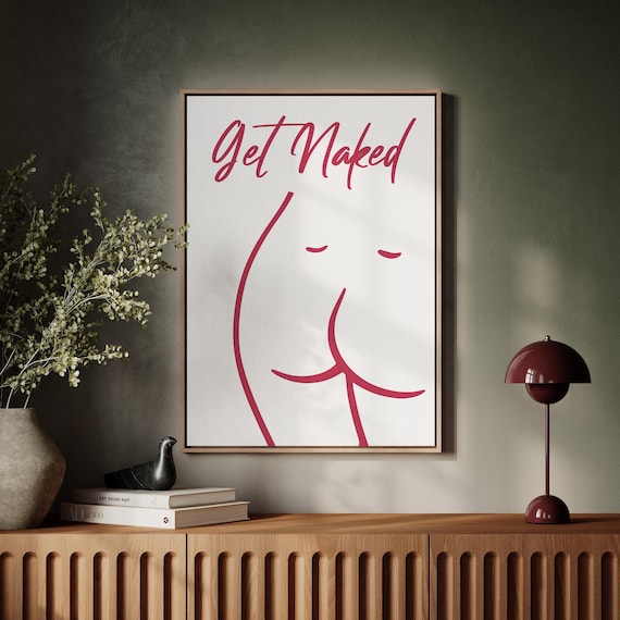 Get Naked Minimalist Line Art