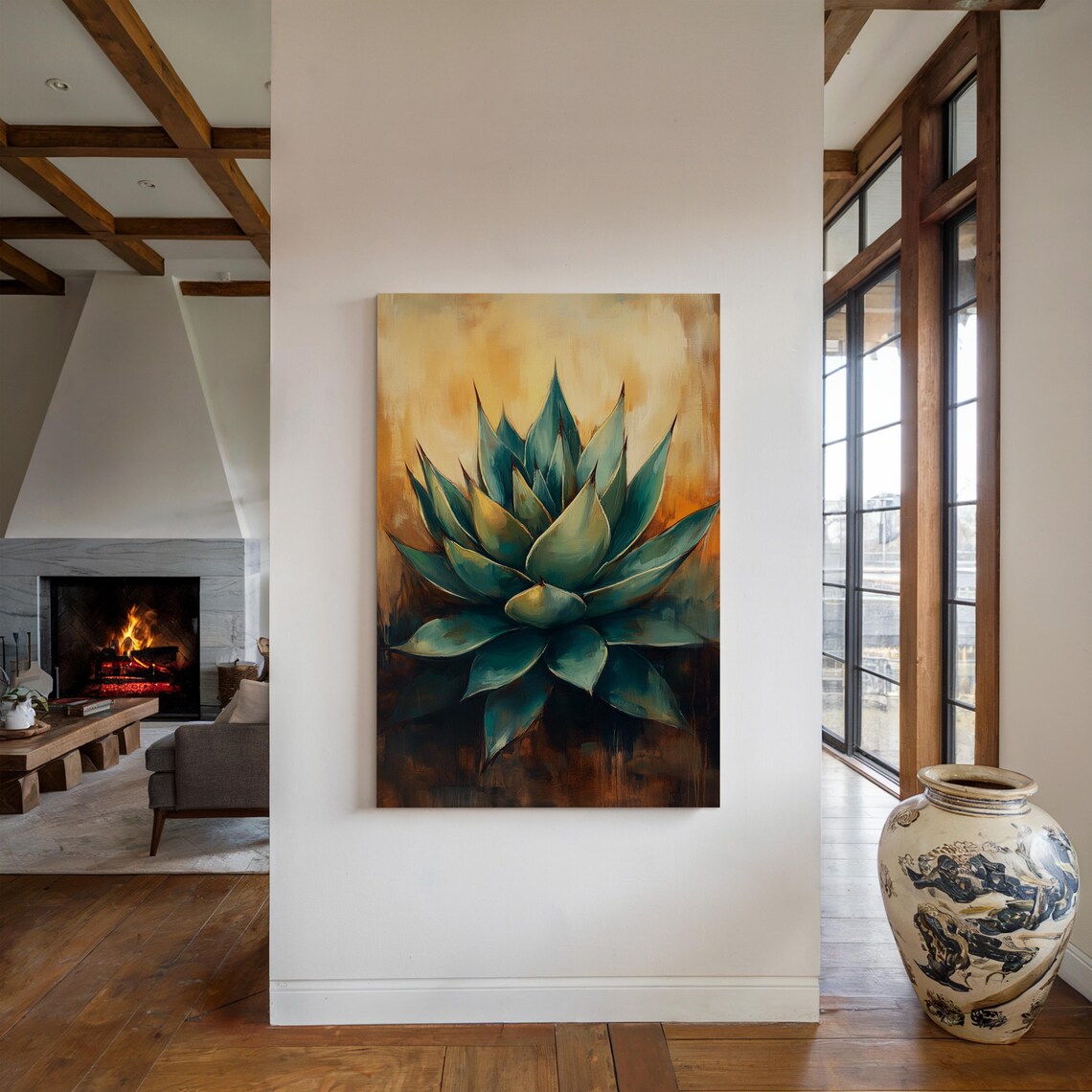 Agave Succulent Southwestern Art Print, Boho Botanical - Image 5