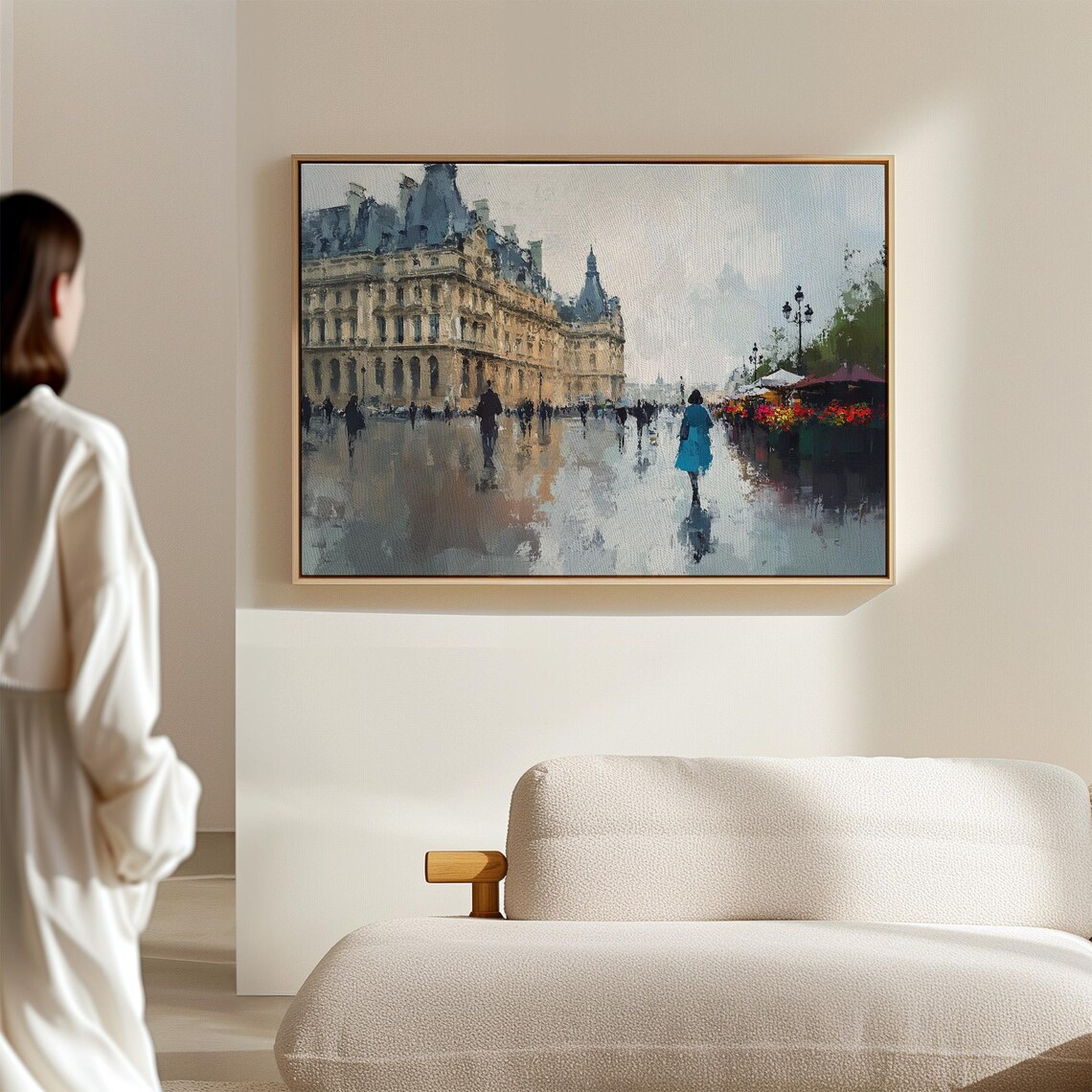 Paris Rainy Day Stroll, Louvre District Architecture - Image 3