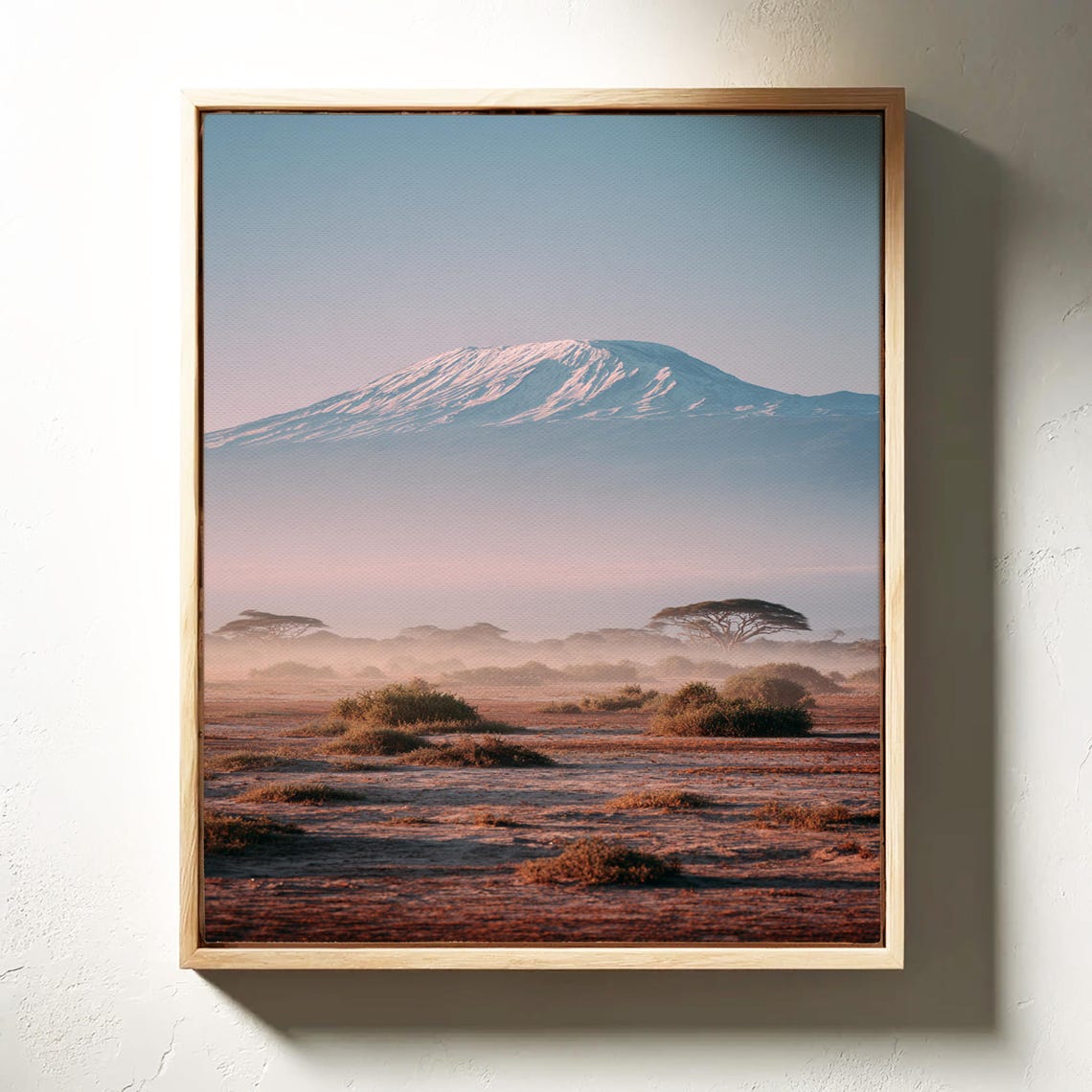 Snow Capped Kilimanjaro Above African Plains Safari Photo Poster