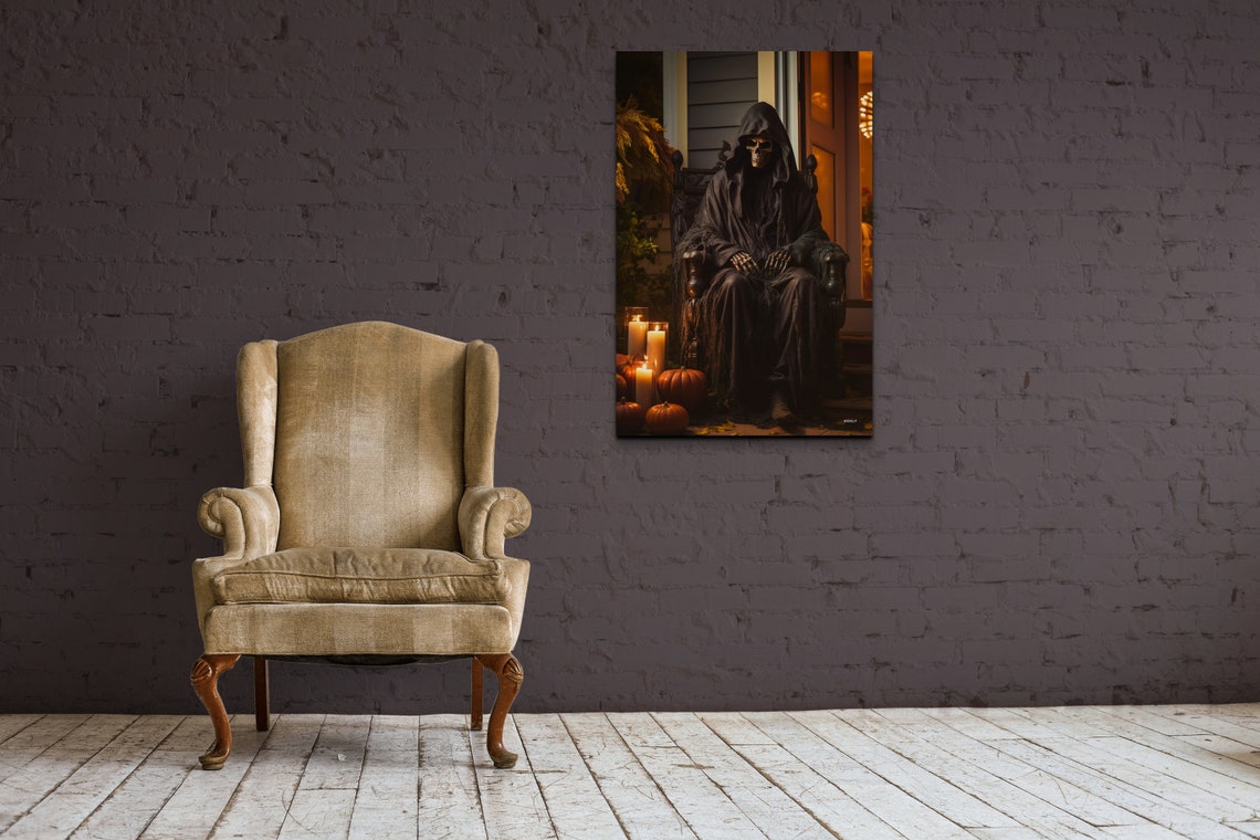 Grim Reaper Halloween Spooky Wall Art - Image 5