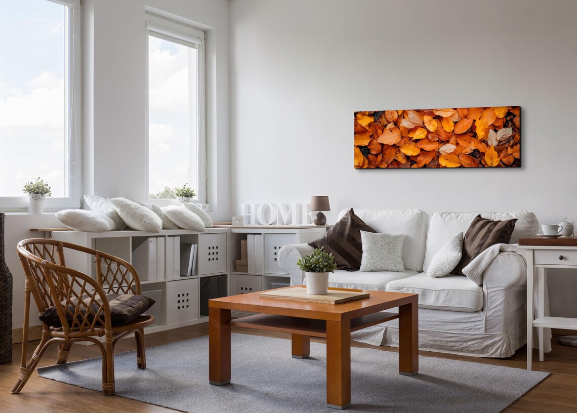 Fall Rustic Leaves Landscape, Halloween Decor - Image 3
