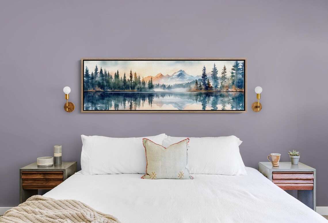 Mount Whitney Reflection Art Print, Misty Mountain Lake - Image 5