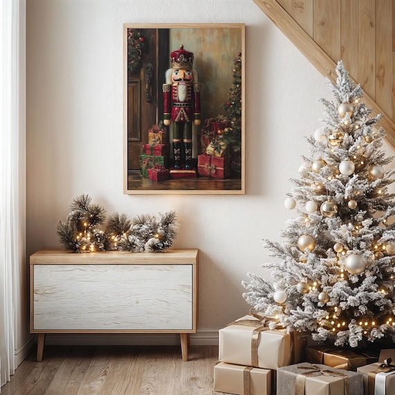 Classic Nutcracker Christmas Art Print