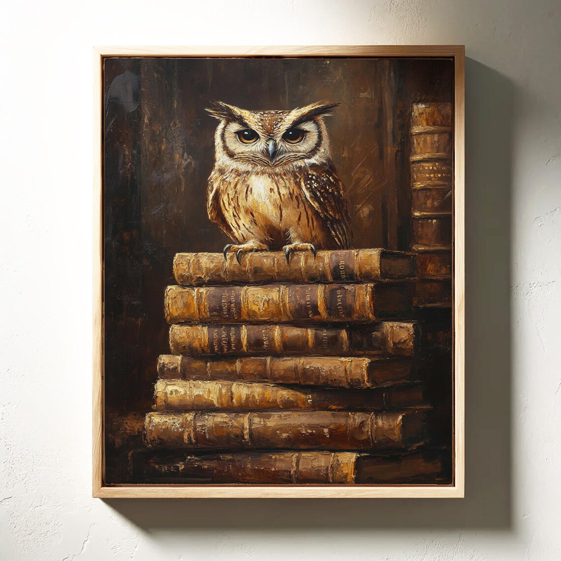 Vintage Owl Library Wise Owl Books Art Print - Image 4