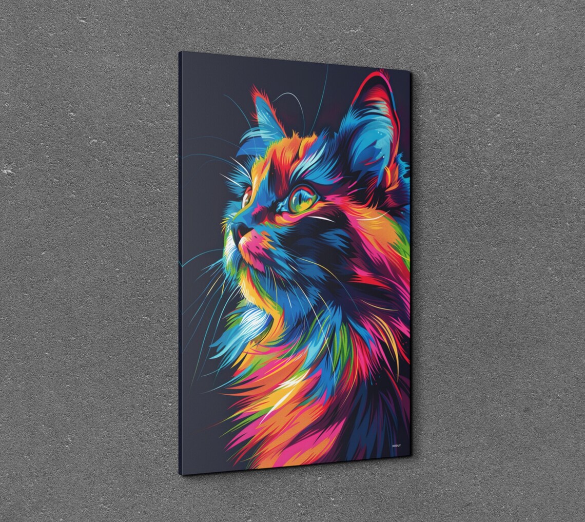 Siberian Cat Portrait Art Print, Animal Decor - Image 7