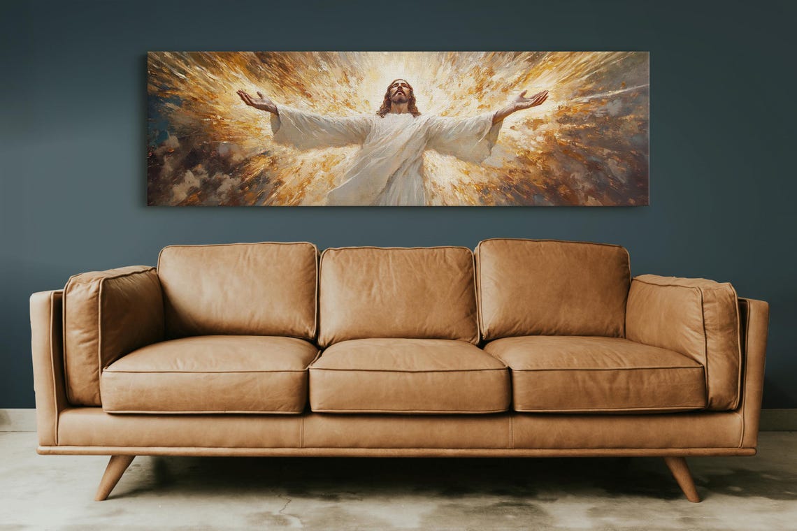 Jesus Ascension Glorious Radiant Rays Christian Home Art Poster - Image 3
