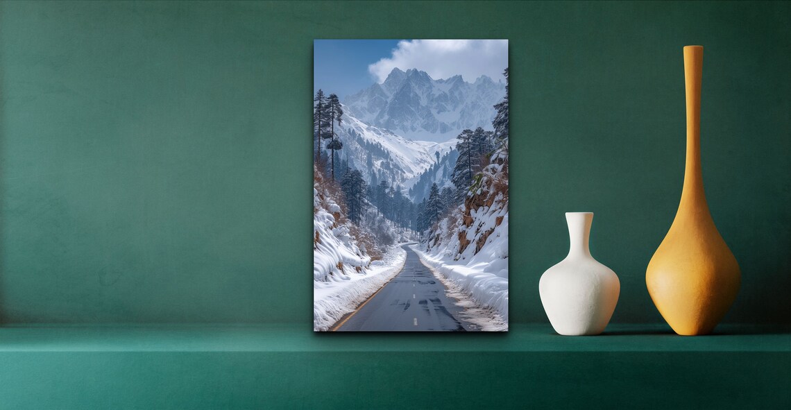 Kashmir Mountain Road Art Print, Wall Decor - Image 4
