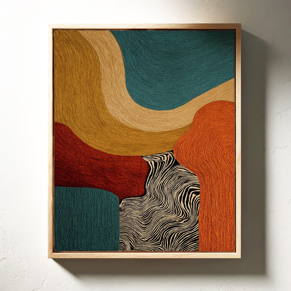 Abstract Line Art, Vintage Retro Art Print