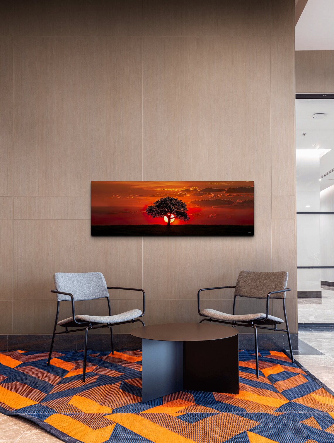 Big Sunset Behind Old Tree, Nature Decor - Image 5