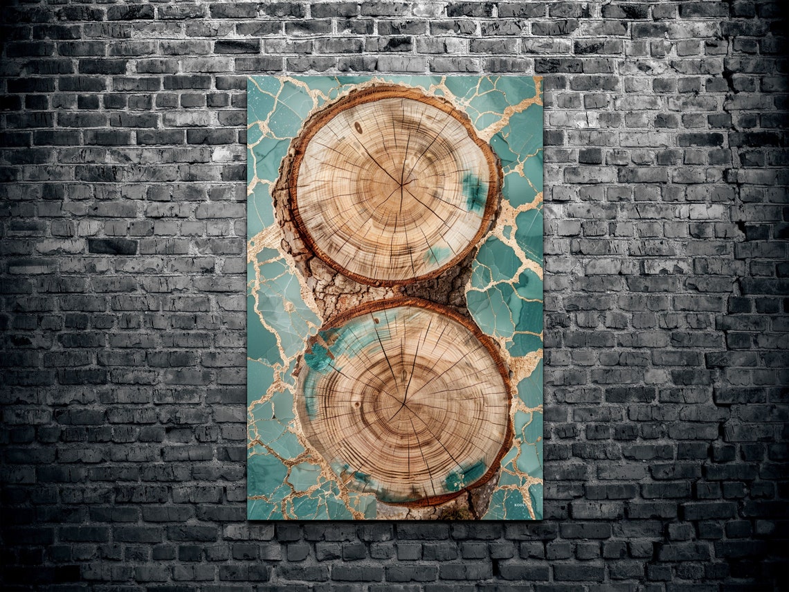 Abstract Tree Ring Nordic Art Print - Image 2