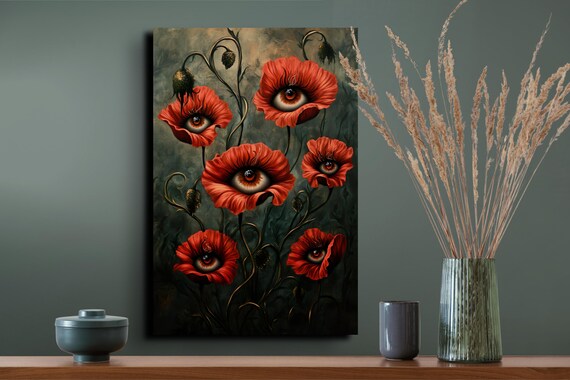 Watchful Roses Halloween Spooky Season Art