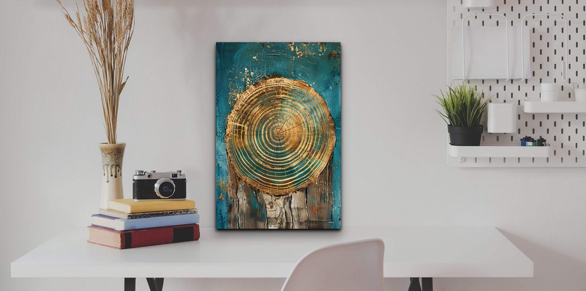 Abstract Tree Ring Nordic Art Print - Image 6
