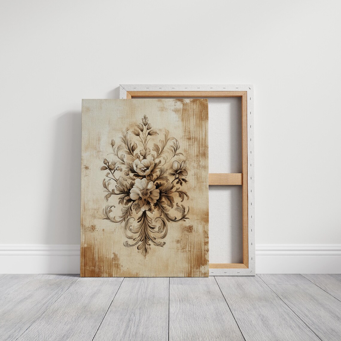 Antique Floral Sepia Botanical Art Print, French Country - Image 3